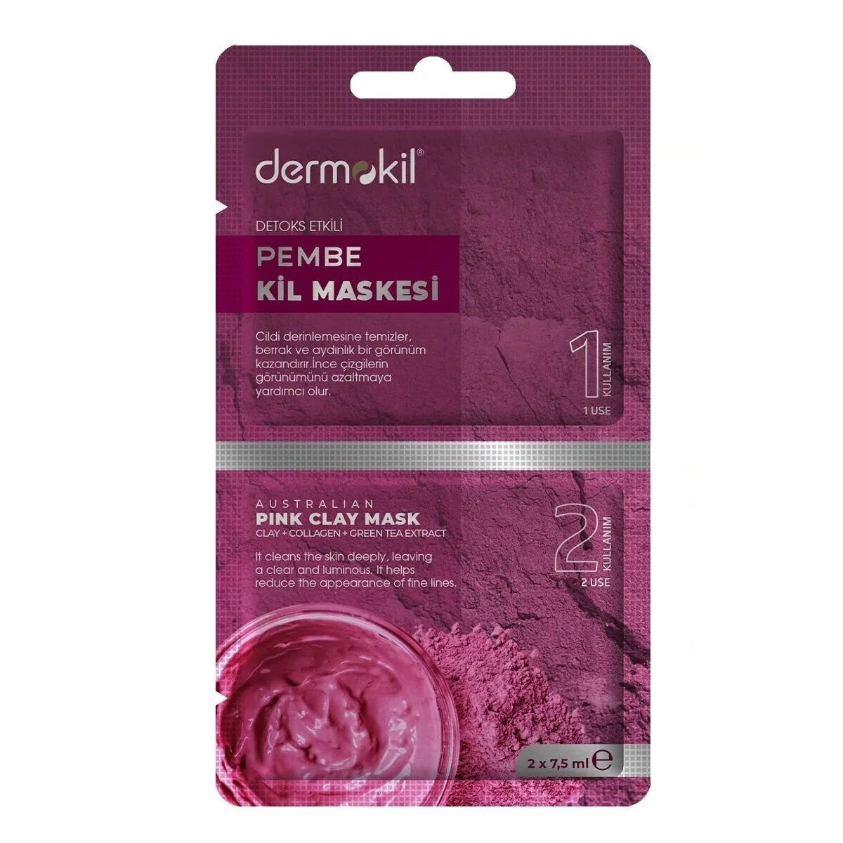 DERMOKIL  Detox Effective Pink Clay Mask 15 ml
