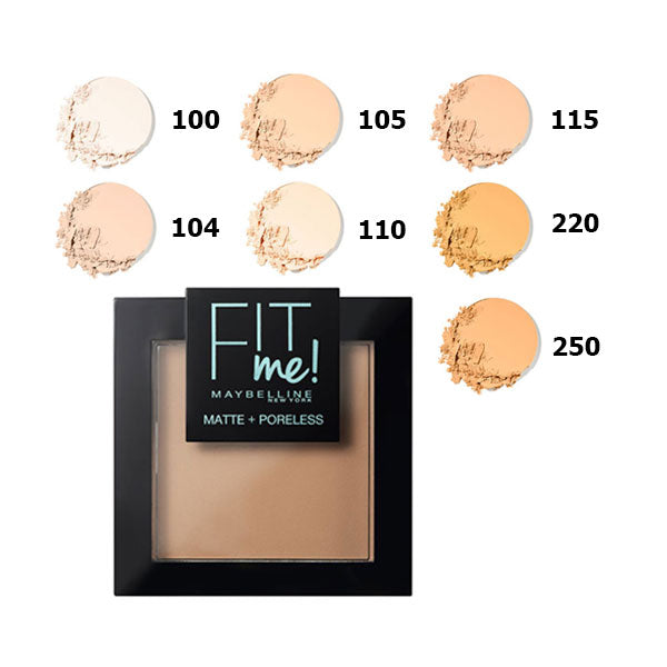 MAYBELLINE FIT ME MATTE PORELESS POWDER SHADES