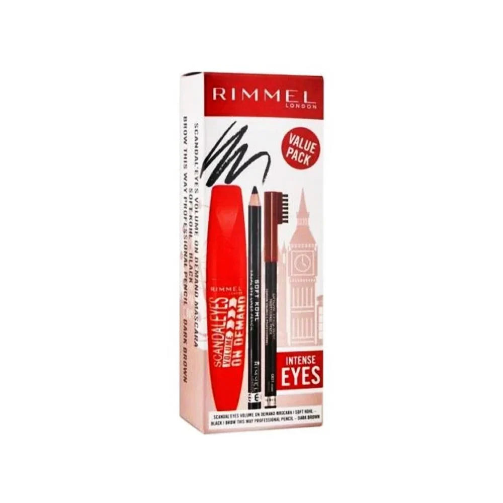 Rimmel London Volume On Demand Mascara + Kohl + Brow Pencil Kit