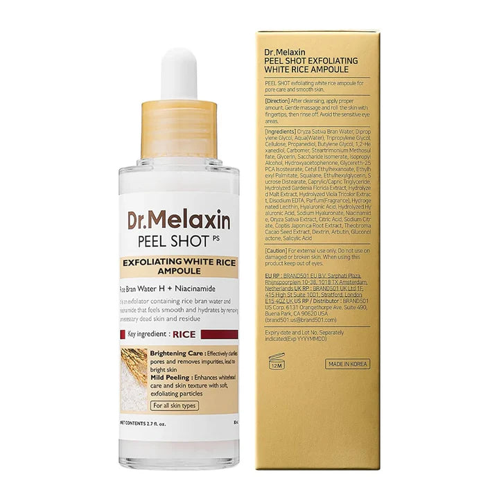 Dr.Melaxin Peel Shot Glow White Rice Peeling Ampoule 80ml