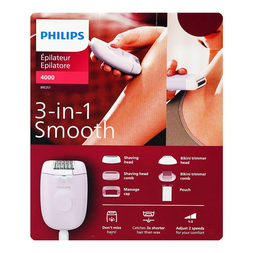 PHILIPS Epilator Series 4000 BRE257/00 3 in 1