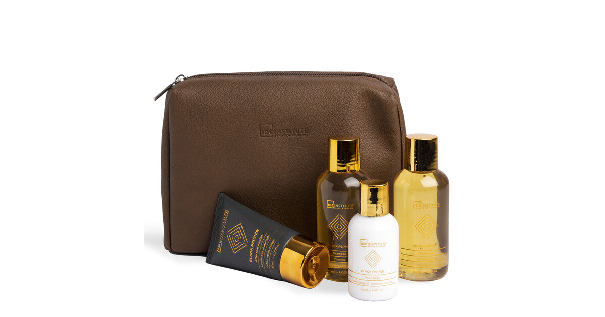 IDC Institute Shower Gel 120ml , Shampoo 120ml , After Shave Lotion 80ml , Body Lotion 60ml