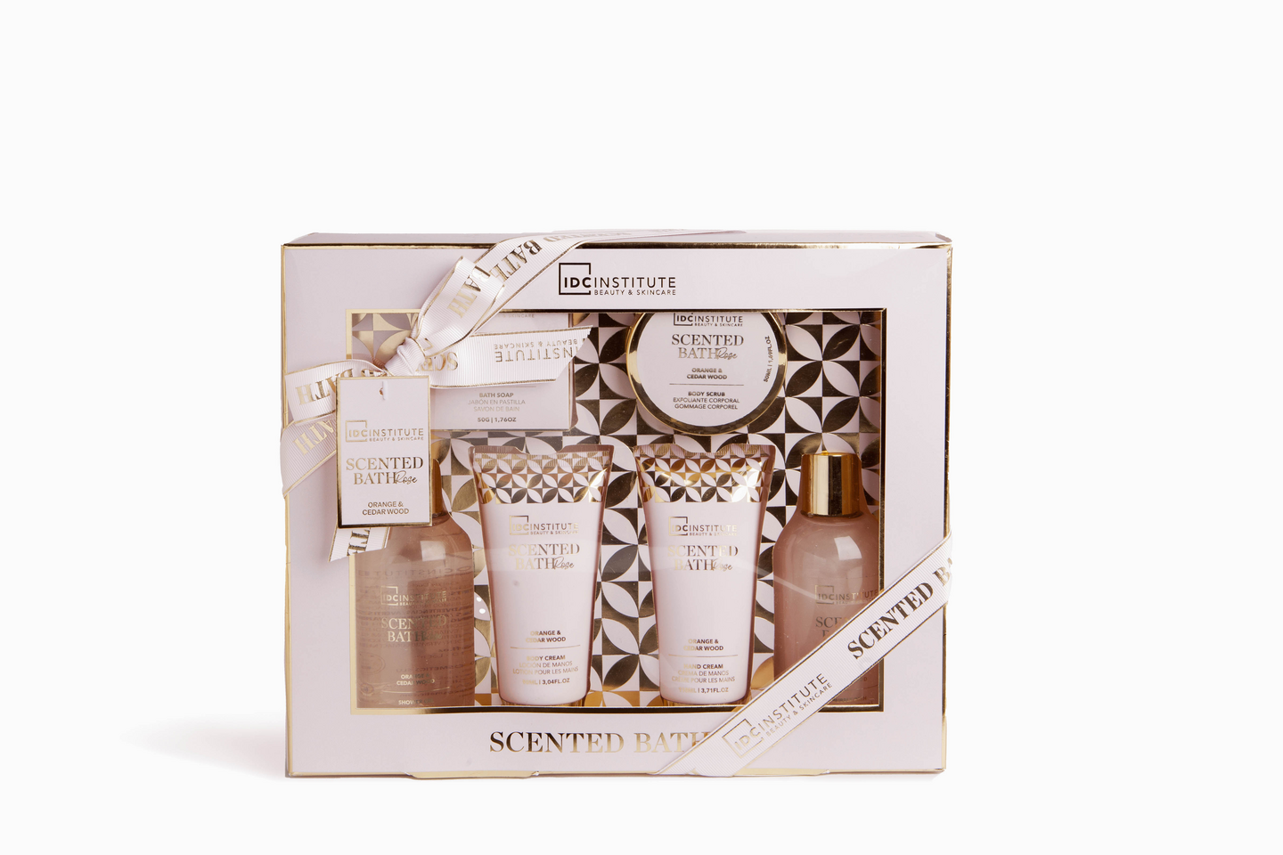 IDC Institute (SHOWER GEL 200ML–BODY LOTION 100ML–BODY SCRUB 60ML–HAND CREAM 100ML – BATH SOAP 50G-BUBBLE BATH 200ML)