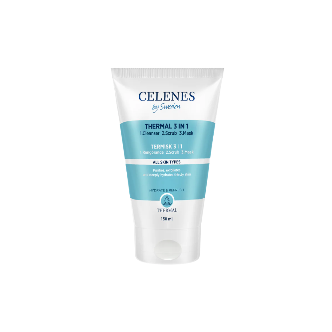 Celenes Thermal 3 In 1 Cleanser - Scrub - Mask 150Ml