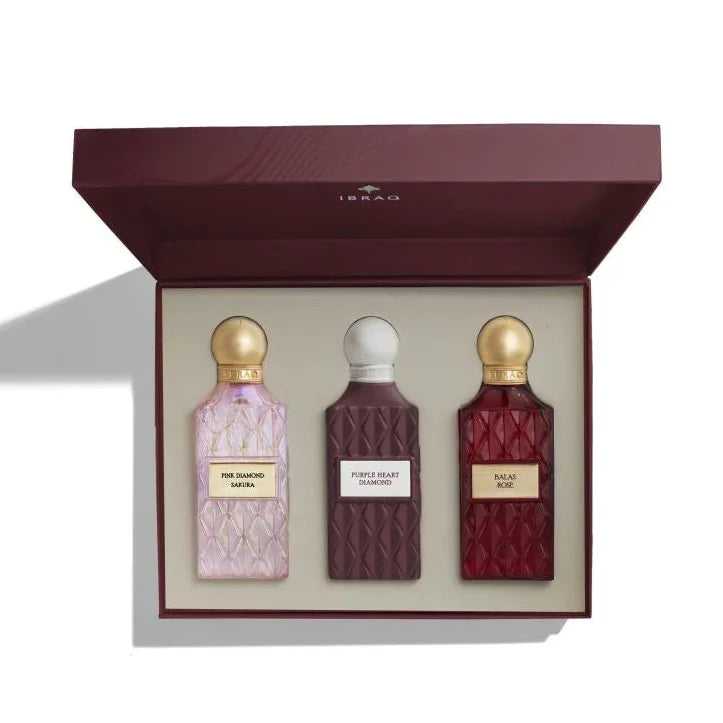 Ibraheem Al.Qurashi Diamond Collection Maroon 75ml*3