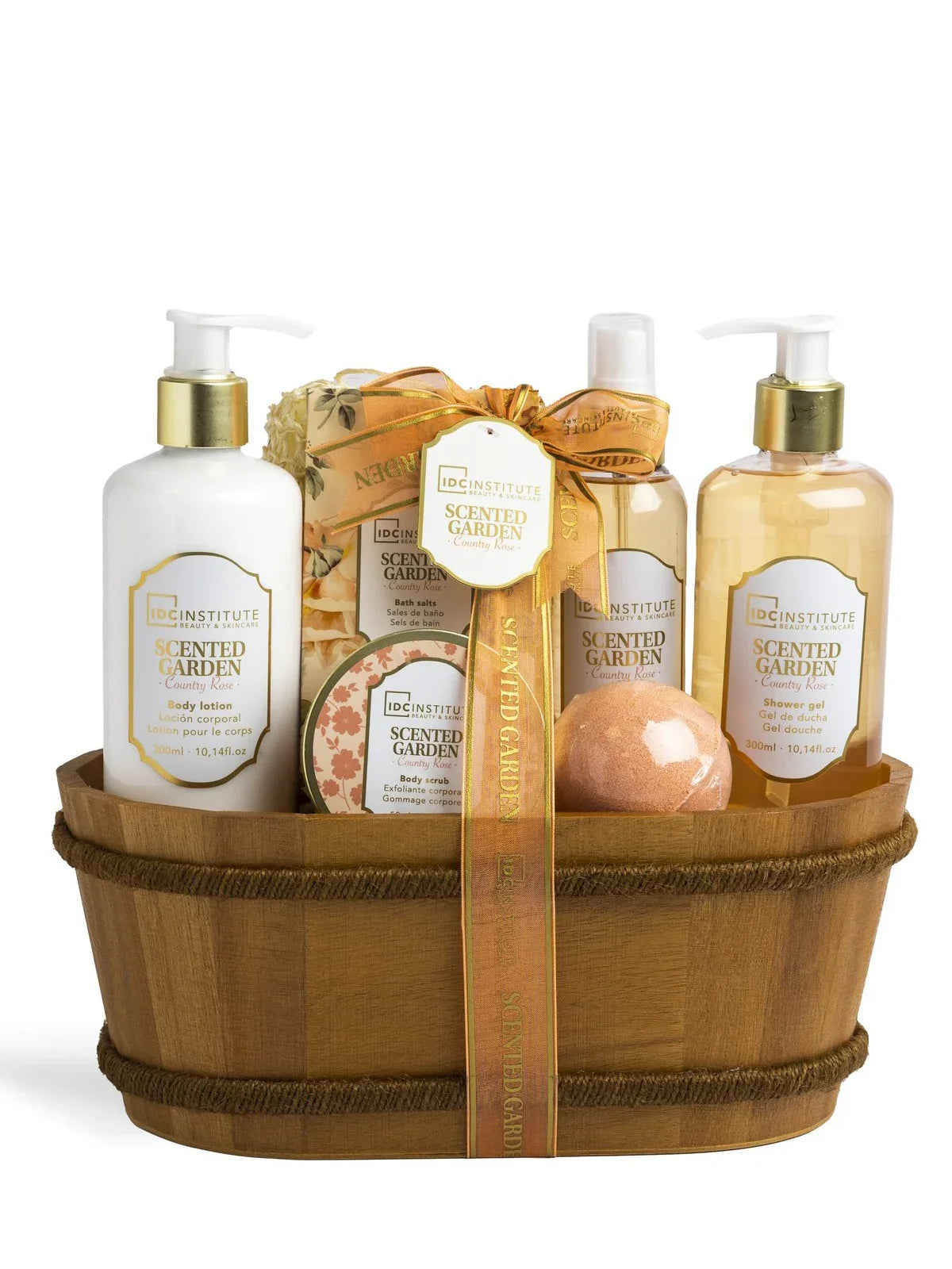 IDC Institute Shower Gel 300ml, Body Lotion 300ml, Body Mist 150ml, Bath Salt100g, Body Scrub 50ml, Bath Bomb 100g, Sisal Sponge