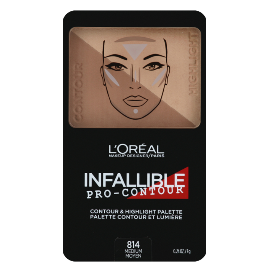 LOREAL PARIS INFALLIBLE PRO-CONTOUR PALETTE 814 MEDIUM MOYEN