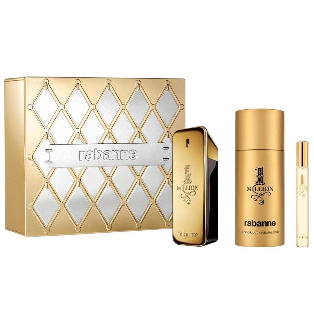 1 Million EDT 100Ml + EDT 10Ml + Deodorant 150Ml Gift Set For Men