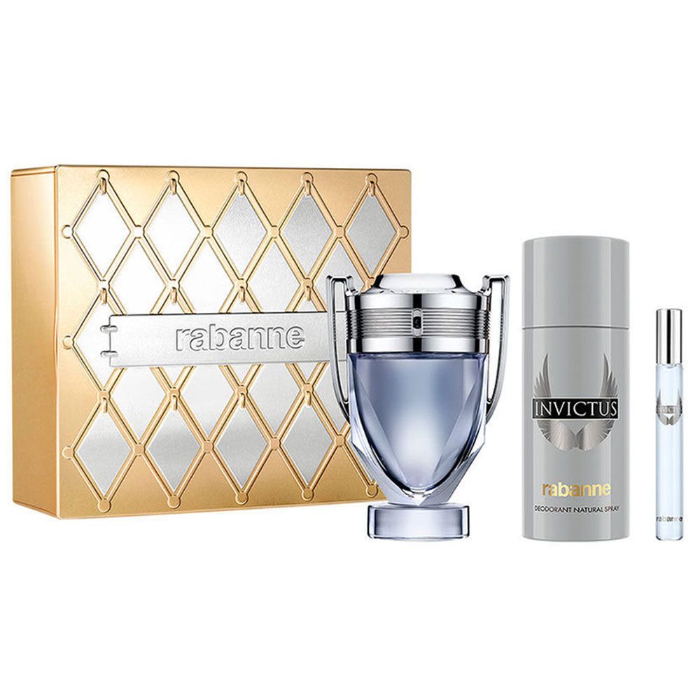 Invictus EDT 100Ml + EDT 10Ml + Deodorant 150Ml Gift Set For Men