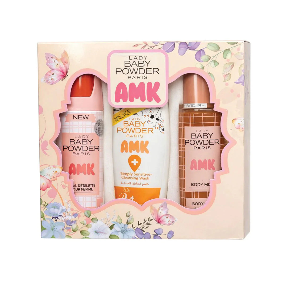 Lady Baby Powder AMK Ultimate Personal Care Set Tropical Scent
