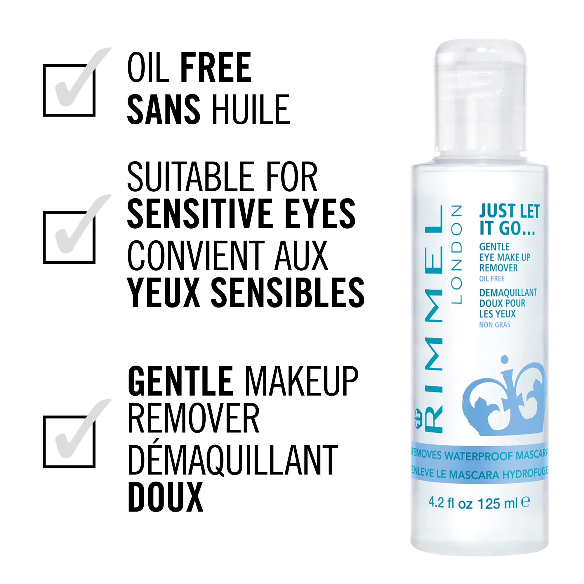 RIMMEL LONDON JUST LET IT GO REMOVS WATERPROOF MASCARA 125ML