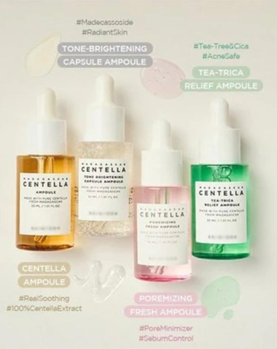 Centella Madagascar Ampoule Kit 4 Pieces