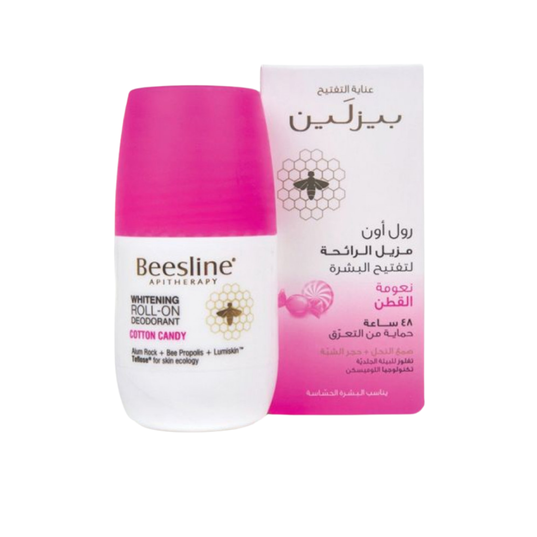 Beesline Roll On Deodorant Whitening 48 Hr Cotton Candy