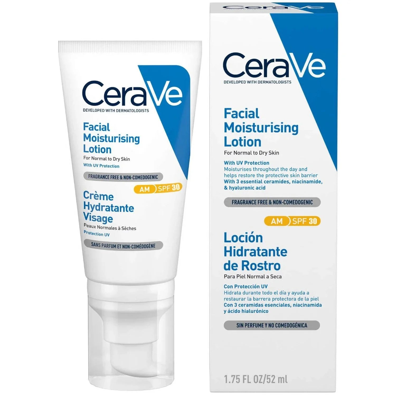 CeraVe Moisturizing Facial Lotion with SPF for Normal to Dry Skin 52ml