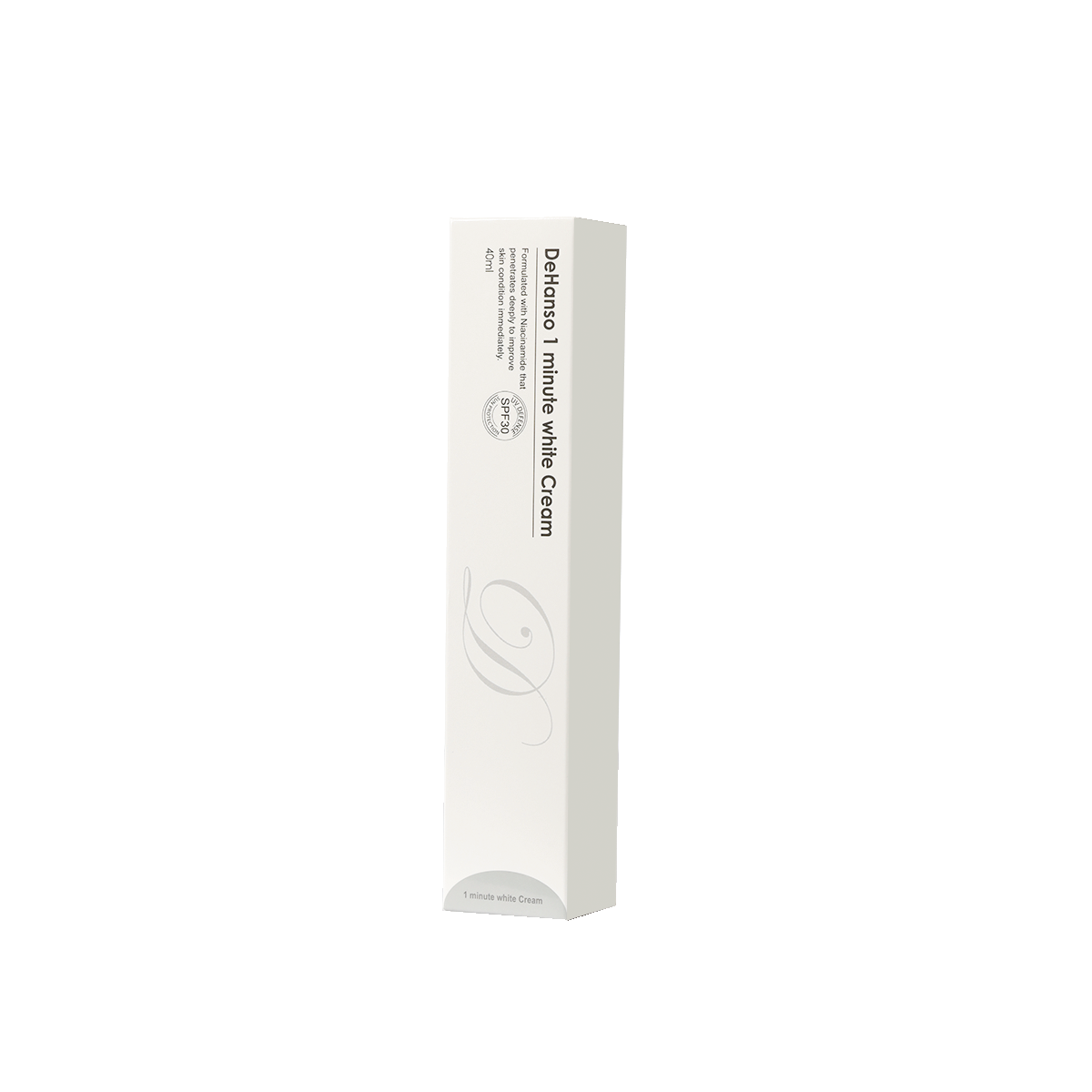 DeHanso 1 Minute White Cream 40ml box with SPF 30