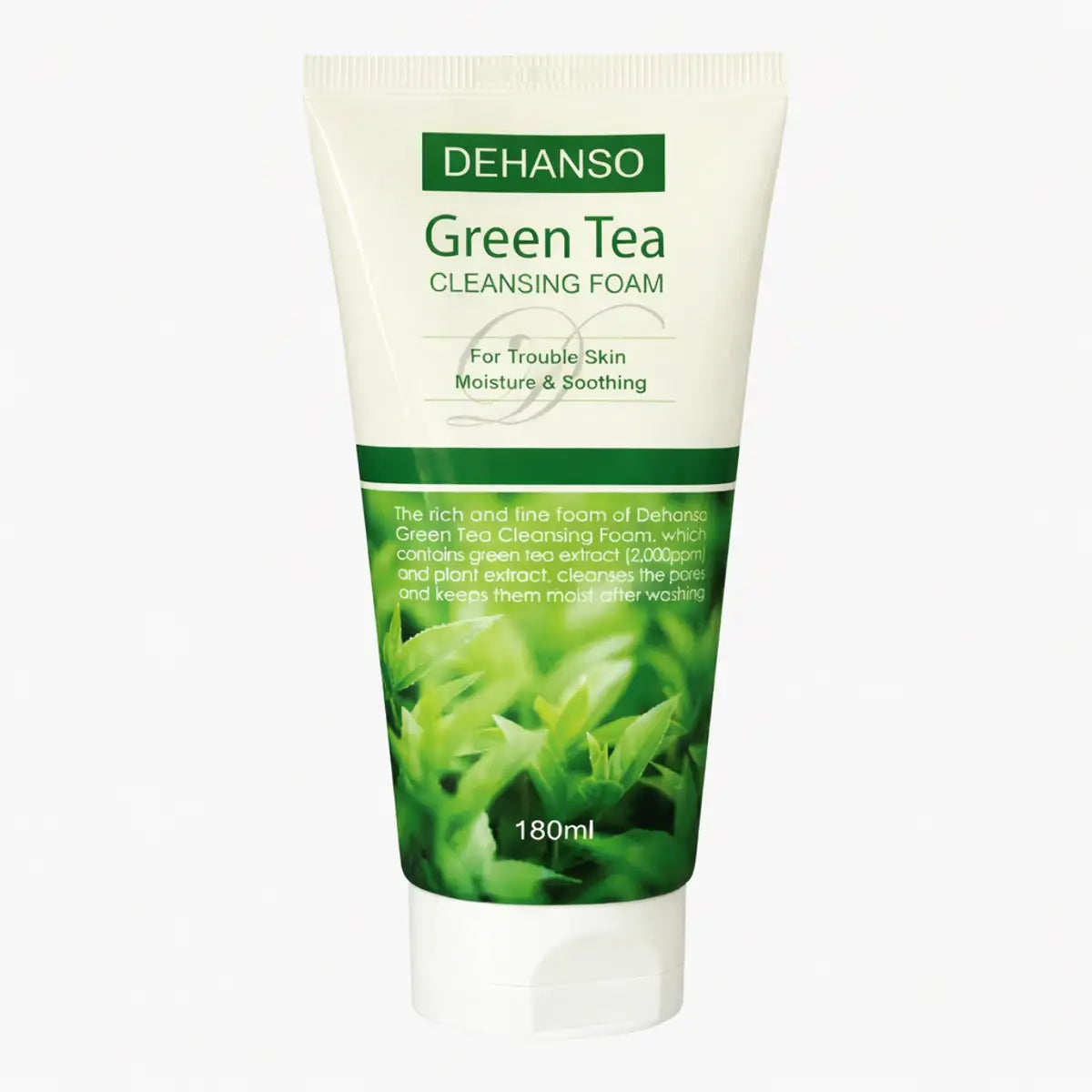 DeHanso Green Tea Foam Cleanser 180 ml | Soothing Hydrating Cleanser for Sensitive & Acne-Prone Skin