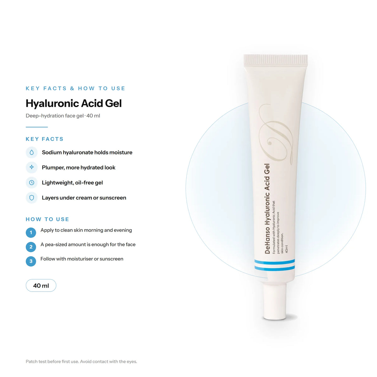 DeHanso Hyaluronic Acid Gel 40ml – key facts and how to use (English)