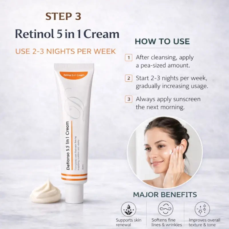 DeHanso Retinol 5-in-1 Cream | 0.5% Retinol Cream | 40 ml
