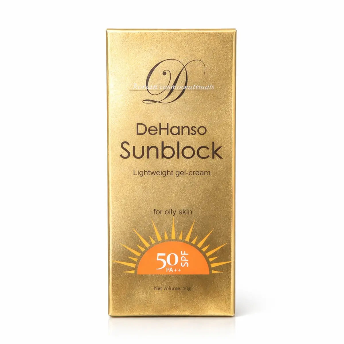 DeHanso Sunblock SPF 50 PA++ | Korean Lightweight Gel-Cream Sunscreen for Oily Skin (50g)