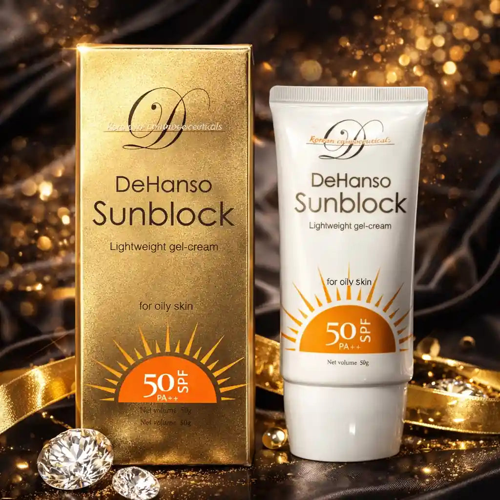 DeHanso Sunblock SPF 50 PA++ | Korean Lightweight Gel-Cream Sunscreen for Oily Skin (50g)