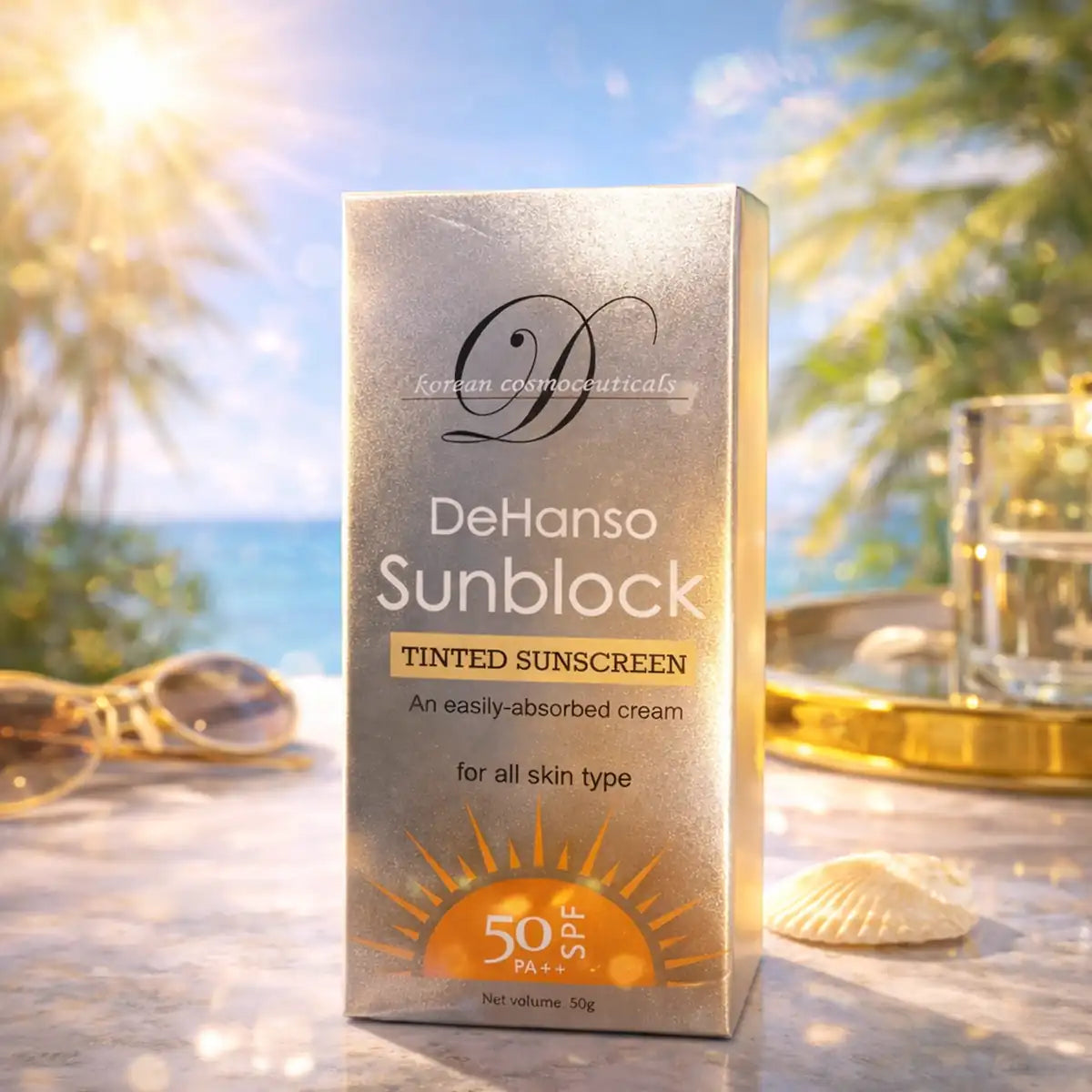 DeHanso Sunblock Tinted Sunscreen SPF 50 PA++ | Korean Tinted Sunscreen Cream | 50 g