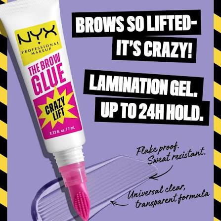 NYX جل تثبيت الحواجب The Brow Glue Crazy Lift - درجة 01 شفاف