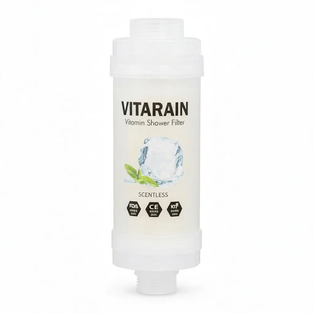 فلتر الشور الكوري بفيتامين C من فيتارين بدون رائحة لتقليل الكلور وتحسين ماء الشور, VITARAIN Korean Scentless Vitamin C Shower Filter for reducing chlorine and improving shower water