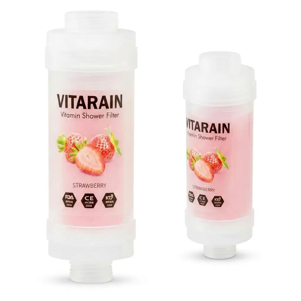 فلتر الشور الكوري بفيتامين C من فيتارين برائحة الفراولة لتقليل الكلور وتحسين ماء الشور, VITARAIN Korean Vitamin C Shower Filter in Strawberry scent for reducing chlorine and improving shower water