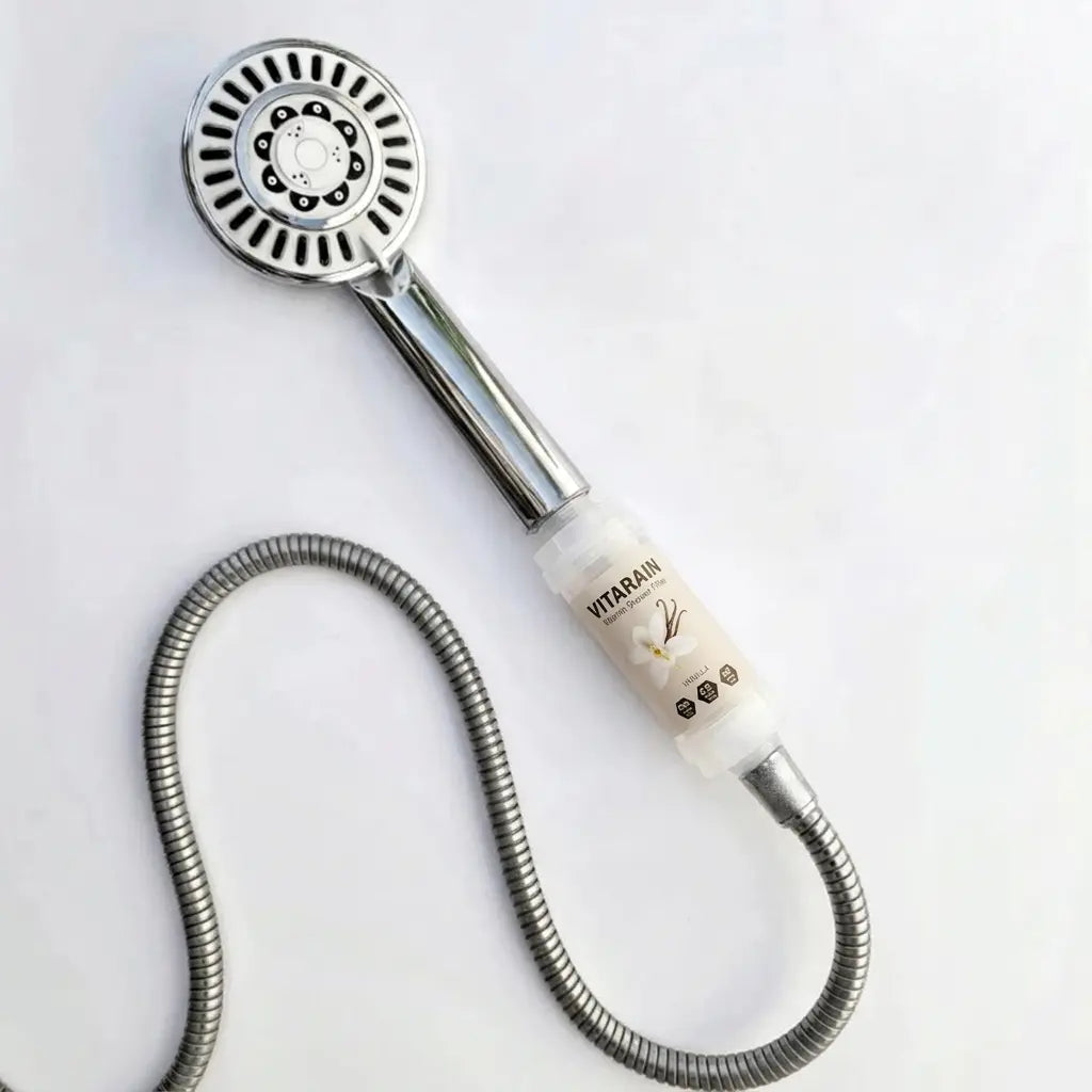 فلتر الشاور الكوري بفيتامين C من VITARAIN برائحة الفانيلا لتقليل الكلور وتحسين ماء الاستحمام, VITARAIN Korean Vitamin C Shower Filter in Vanilla scent for reducing chlorine and improving shower water